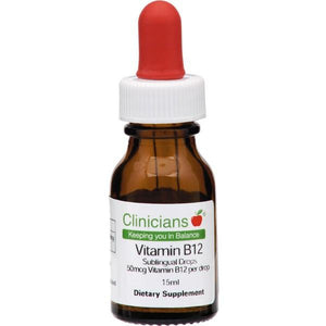 Clinicians Vitamin B12 Oral Drops (50mcg/drop) 15mL