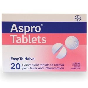 Aspro Tablets Easy to Halve 320mg 20 Tablets