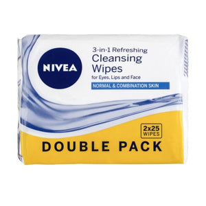 NIVEA Daily Essentials Refreshing Facial Cleansing Wipes Double Pack