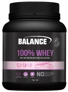 Balance 100% Whey Protein Strawberry 750g