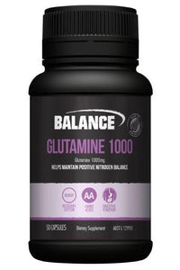 Balance Glutamine 1000mg Capsules 50