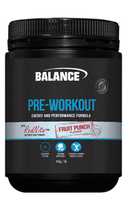 Balance Pre-Workout with RedNite Powder 450g Fruit Punch