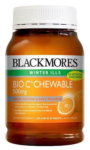 Blackmores Bio C 500mg 200 Chewable Tablets