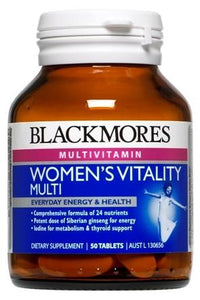 Blackmores Women's Vitality Multivitamin 50 Tablets