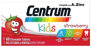 Centrum Kids Multivitamin 60 Chewable Tablets Strawberry