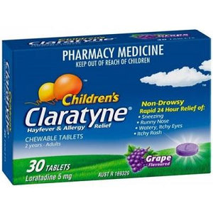 Claratyne Child 5mg Chewable Tablets 30 Grape