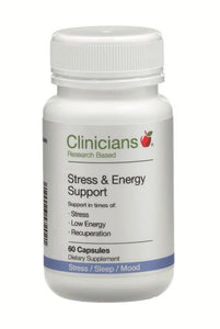 Clinicians Stress and Energy Support Capsules 60