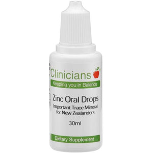 Clinicians Zinc Oral Drops (1mg/drop) 30mL