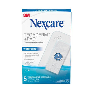 Nexcare Tegaderm + Pad Waterproof Transparent Dressing 5's