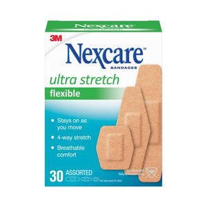 Nexcare Ultra-Stretch Assorted Bandages 30's