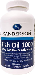 SANDERSON Fish Oil 1000 Conc. 220s