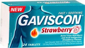 Gaviscon 24 Tablets Strawberry