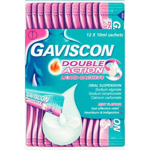 Gaviscon Dual Action Liquid 12 x 10ml Sachets