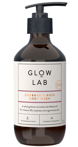Glow Lab Rhubarb & Rose Body Wash 400ml
