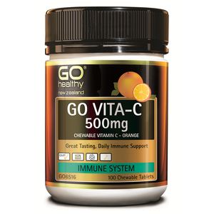 Go Healthy Go Vita-C 500mg 100 Chewable Tablets Orange