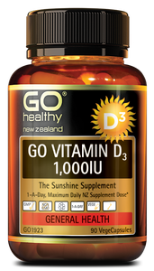 Go Healthy Go Vitamin D3 1000IU 90 Capsules