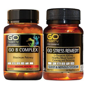 GO Healthy GO Stress Remedy 30's + GO B Complex 30's Twin Pack