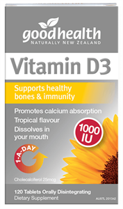 Good Health Vitamin D3 1000IU 120 Tablets