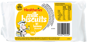 Healtheries Milk Biscuits 210g Banana