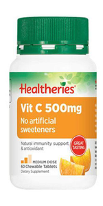 Healtheries Vit C 500mg Chewable 60 Tablets