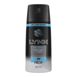 Lynx Men Body Spray Aerosol Deodorant Ice Chill 155ml