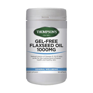 Thompson's Gel-Free Flaxseed Oil 1000mg Capsules 100