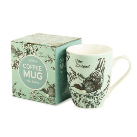 Parrs Coffee Mug Birds Pastel Blue