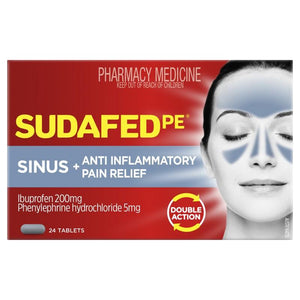 Sudafed PE Sinus + Anti-Inflammatory Pain Relief 24 Tablets