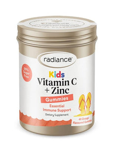 RADIANCE Kids Vitamin C + Zinc Gummies 45's