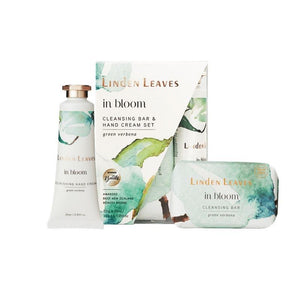 Linden Leaves Green Verbena Hand Cream And Cleansing Bar Set
