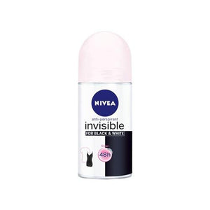 NIVEA Deodorant Invisible Black & White Clear Roll On 50ml (w pink lid)
