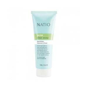 Natio Acne Clear Away Dual Action Cleanser & Toner 100g