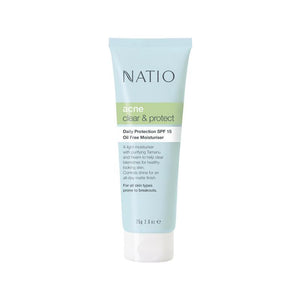 Natio Acne Clear & Protect Daily Protection SPF15 Oil Free Moisturiser 75g