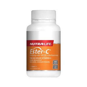 Nutra-life Ester C 1000mg with Vitamin D3 + Bioflavonoids Tablets 100