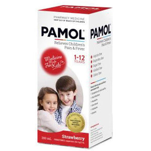 PAMOL All Ages Strawberry Colour Free 200ml