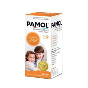 Pamol Childrens Fever and Pain Colour Free Orange 100ml