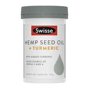 SWISSE Hemp Seed Oil +Tumeric 60