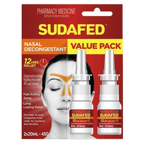 Sudafed Twin Pack Nasal Spray 20ml