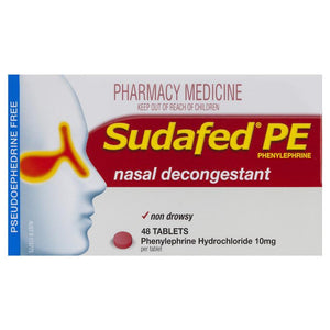 Sudafed PE Nasal Decongestant Tablets 48 [limited to 1 per order]