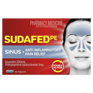 Sudafed PE Sinus + Anti-Inflammatory 48 Tablets