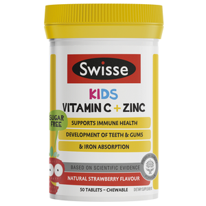 Swisse Kids Vitamin C + Zinc 50 Tablets