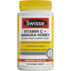 Swisse Ultiboost Vitamin C + Manuka Honey 120 Chewable Tablets