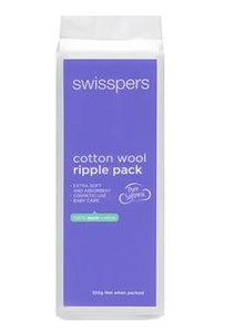 Swisspers Cotton Wool Ripple 100 Pack