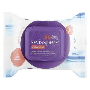 Swisspers Facial Cleansing Wipes Unscented 25
