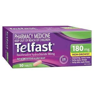Telfast 180mg 50 Tablets (Fexofenadine)