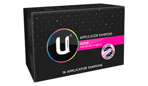 U by Kotex Super Tampons 16 Applicator Pack