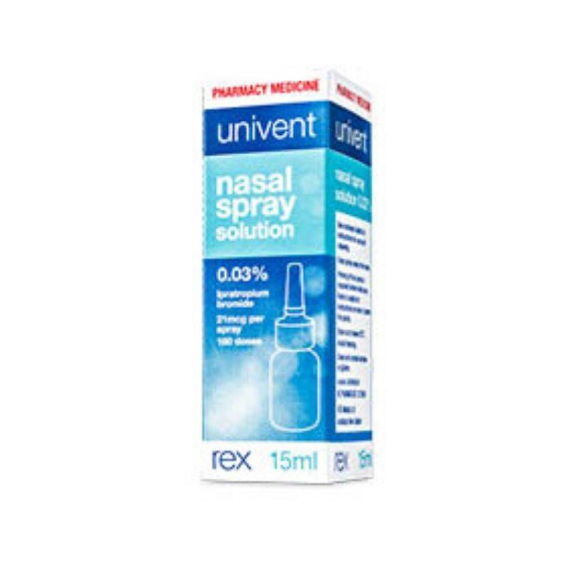 Univent Nasal Spray 15ml Kiwi Pharmacy