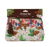 Parrs Cosmetic Bag Bird Flower Beige