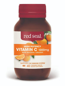 RED SEAL Vitamin C with Natural Orange Chewable 1000mg 40's