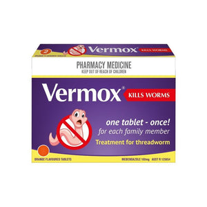 Vermox 100mg 2 Tablets